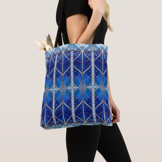 Dekorative blaue Feiertags-Tasche (Von Nahem)