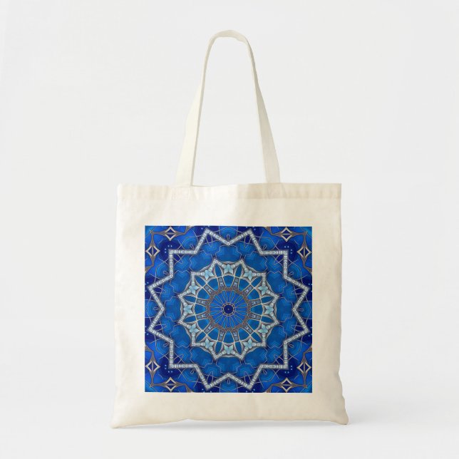 Dekorative blaue Feiertags-Tasche Tragetasche (Vorne)