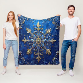 Dekorative blaue Gold-Fliesdecke Fleecedecke