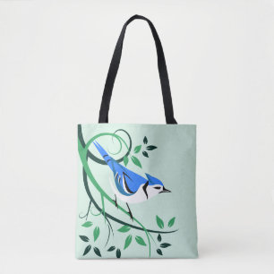 Dekorative blaue Jay-Taschen