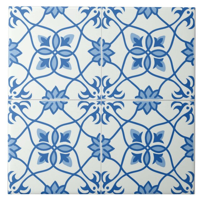 Dekorative blaue Tile Fliese (Vorderseite)
