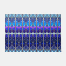 Dekorative blaue Türmatte