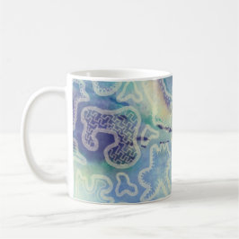 Dekorative Blue Tone Abstrakt Classic Tasse