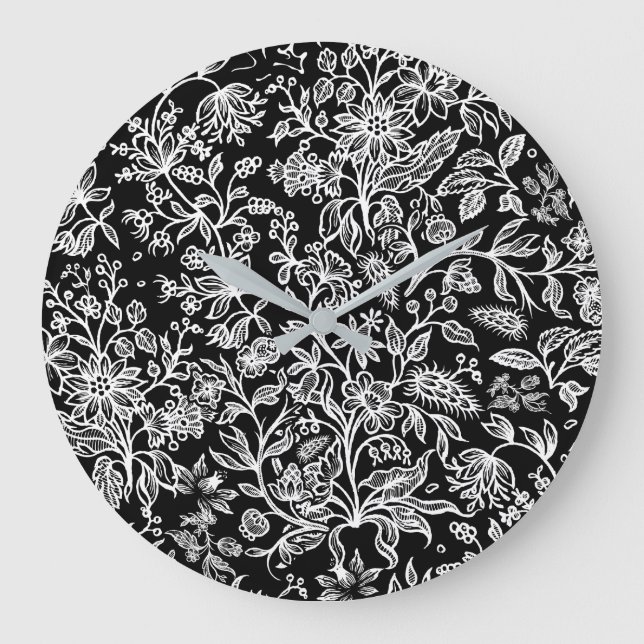 Dekorative Blume 21 Große Wanduhr (Vorderseite)