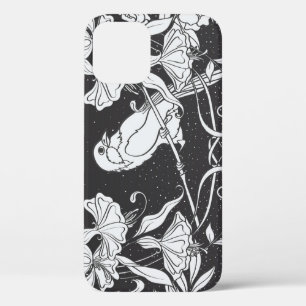 Dekorative Blume Bird Nouveau Poster Case-Mate iPhone Hülle