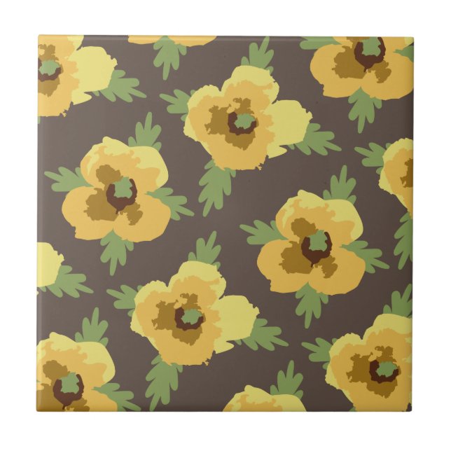 Dekorative Blume Fliese (Vorderseite)