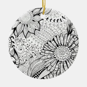 Dekorative Blume Keramikornament