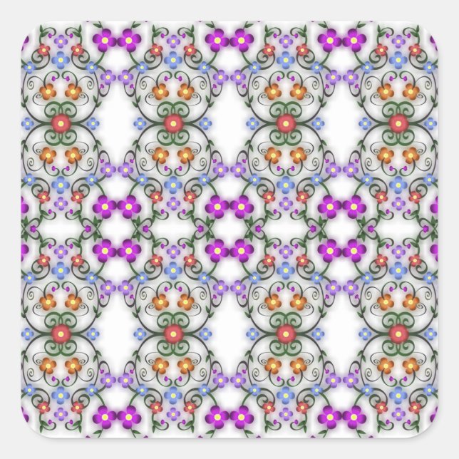 dekorative Blumen Aufkleber (Vorderseite)