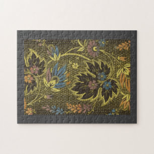 Dekorative Blumen mit Gold Puzzle