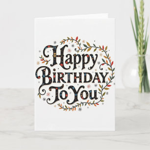 Dekorative Blumengrußkarte zum Geburtstag Karte