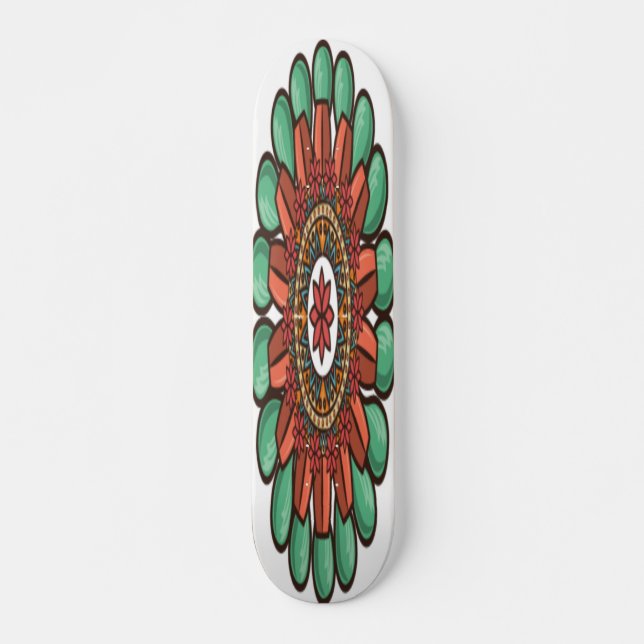 Dekorative Blumenkunst Skateboard (Vorne)