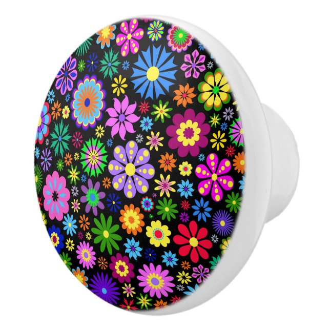 Dekorative Blumenwerfer-Knobs - SRF Keramikknauf (Rechts)