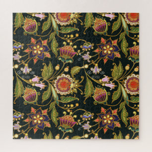 Dekorative Blüte: Akrylgolden Lila. Puzzle