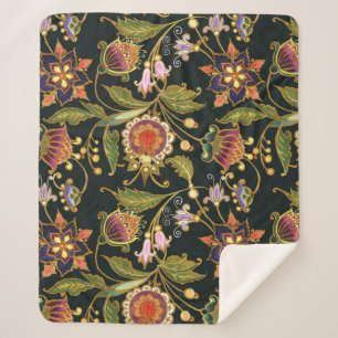 Dekorative Blüte: Akrylgolden Lila. Sherpadecke