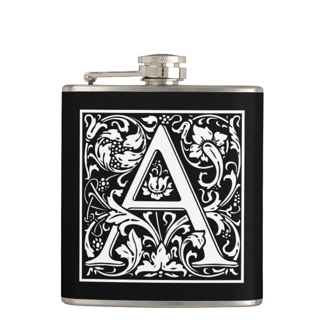 Dekorative Buchstabe-Initiale "A" Flachmann (Vorderseite)