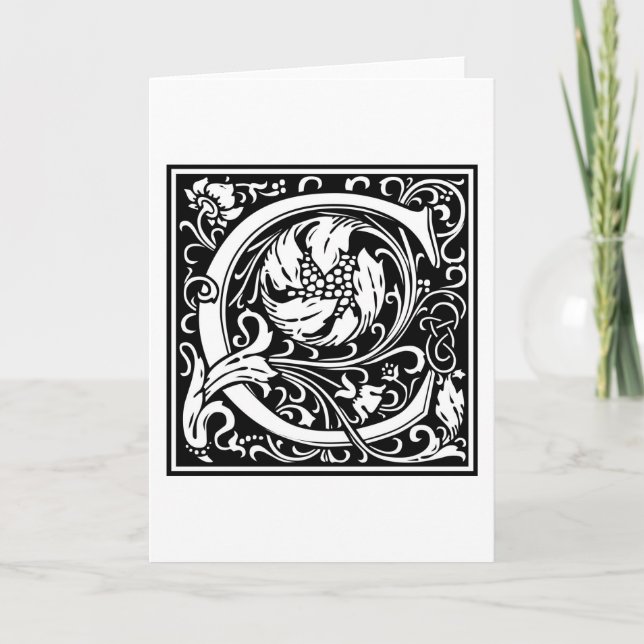 Dekorative Buchstabe-Initiale "C" (Vorderseite)