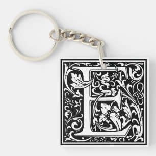 Dekorative Buchstabe-Initiale "E" Schlüsselanhänger