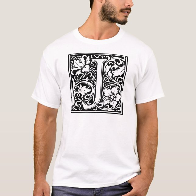 Dekorative Buchstabe-Initiale "J" T-Shirt (Vorderseite)