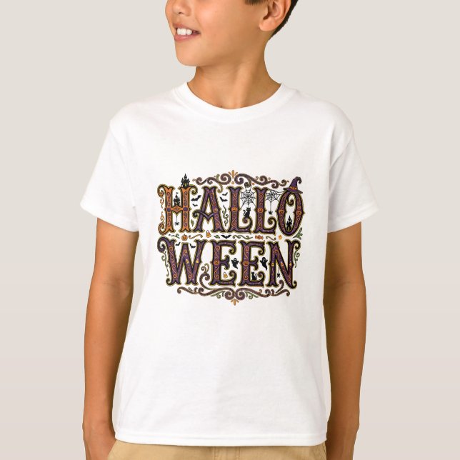 Dekorative Buchstabentypografie T-Shirt (Vorderseite)