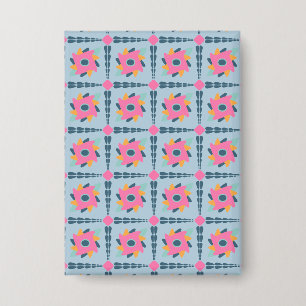 Dekorative bunte Fliese Button