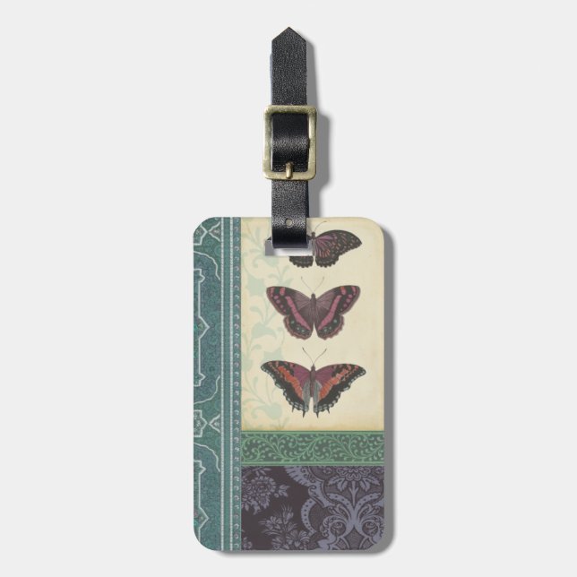 Dekorative Butterfly Brocade von Vision Studio Gepäckanhänger (Vorderseite vertikal)