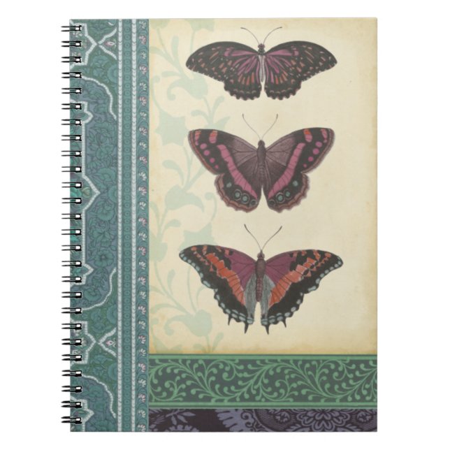 Dekorative Butterfly Brocade von Vision Studio Notizblock (Vorderseite)