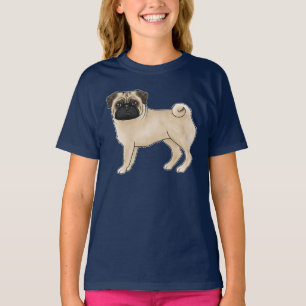 Dekorative Darstellung von Mops-Hunde-Design-Mops T-Shirt