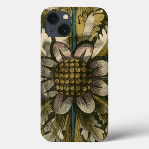 Dekorative Demaskrosette auf grauem Hintergrund iPhone 13 Hülle