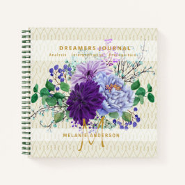 Dekorative Dreamers Journal Dream Analysis Notes Notizbuch