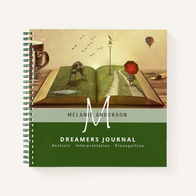 Dekorative Dreamers Journal Dream Analysis Notes Notizbuch (Vorderseite)