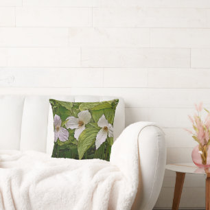 DEKORATIVE "DREI TRILLIUM" DURCH PILLOW KISSEN