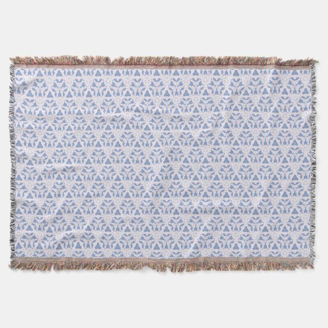 Dekorative Dreiecke Blau Weiß Decke (Vorderseite)