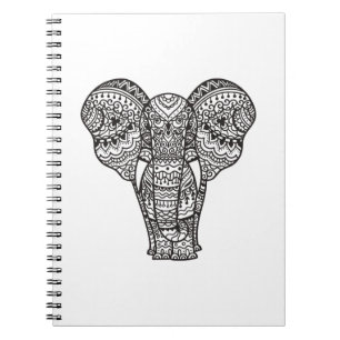 Dekorative Elefant-Art Notizblock