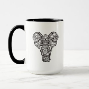 Dekorative Elefant-Art Tasse