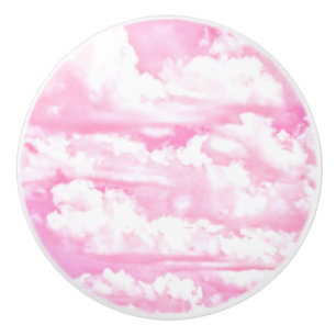 Dekorative Elegant Soft Powder Pink Wolken Keramikknauf
