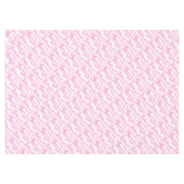 Dekorative Elegant Soft Powder Pink Wolken Tischdecke (Vorderseite (Horizontal))