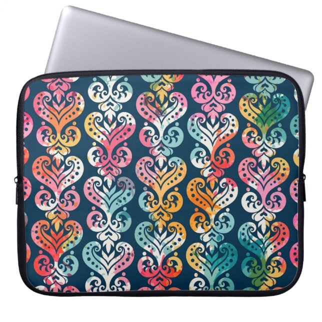 Dekorative Elemente, vielseitiges Musterdesign. Laptopschutzhülle (Vorderseite)