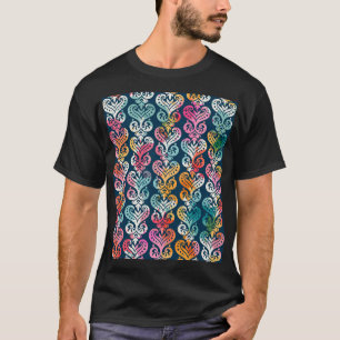 Dekorative Elemente, vielseitiges Musterdesign. T-Shirt