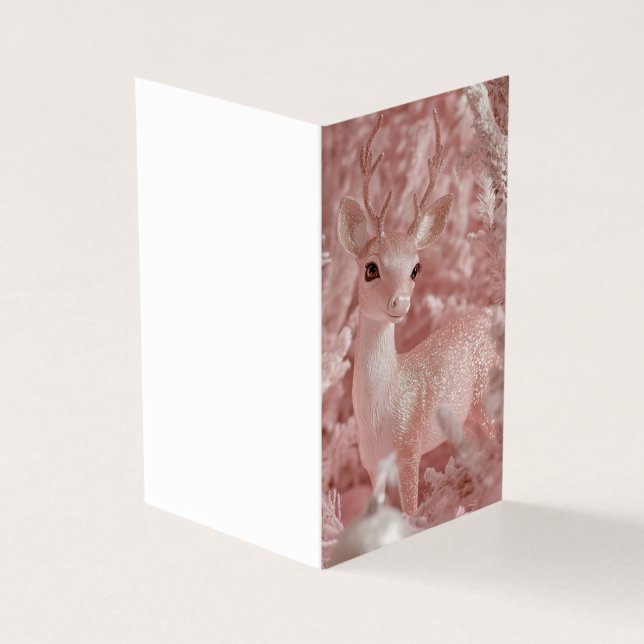 Dekorative Fairy Pink Holiday Deer (Vorderseite)