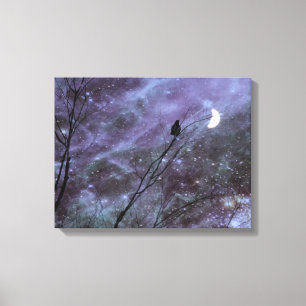 Dekorative Fantasy Crow Art Leinwanddruck