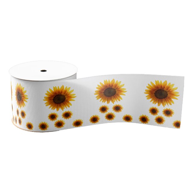 dekorative Farbbandsonnenblumen Ripsband (Spule)