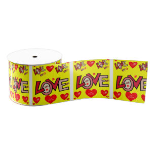 dekorative Farbbandvalente Liebe Ripsband