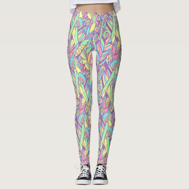 Dekorative Feathers Leggings (Vorderseite)