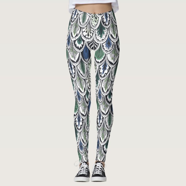 Dekorative Feathers Leggings (Vorderseite)