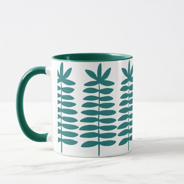 Dekorative Ferns - Hunter Green Tasse (Links)