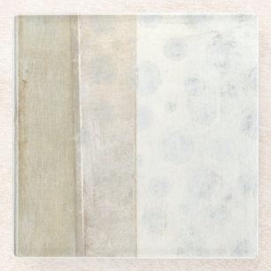 Dekorative Flächenmalerei in neutralen Farben Glasuntersetzer