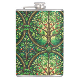 Dekorative Flasche mit einem lebendigen Baumdesign Flachmann