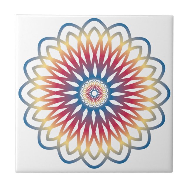 Dekorative Fliesenkunst Mandala-Design Fliese (Vorderseite)