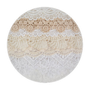 Dekorative Florale Spitze: Elegante Kollektion Schneidebrett