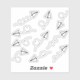 Dekorative Flugzeug Travel Erinnerung Planer Aufkleber